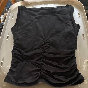 ATM Anthony Thomas Melillo Black Ruched Tank Top NWOT